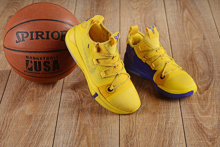 Nike Kobe Bryant A.D. Yellow Blue Shoes